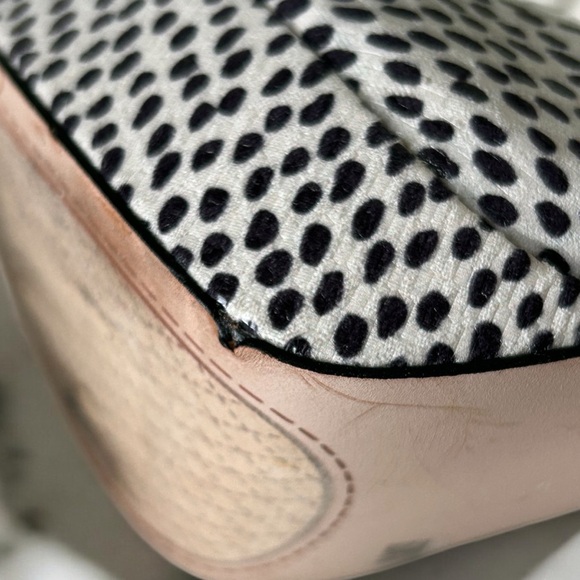 Classic Black and Off White Polka Dot D’orsay Women's Heel Pointy Pumps sz 8.5 - Picture 11 of 12